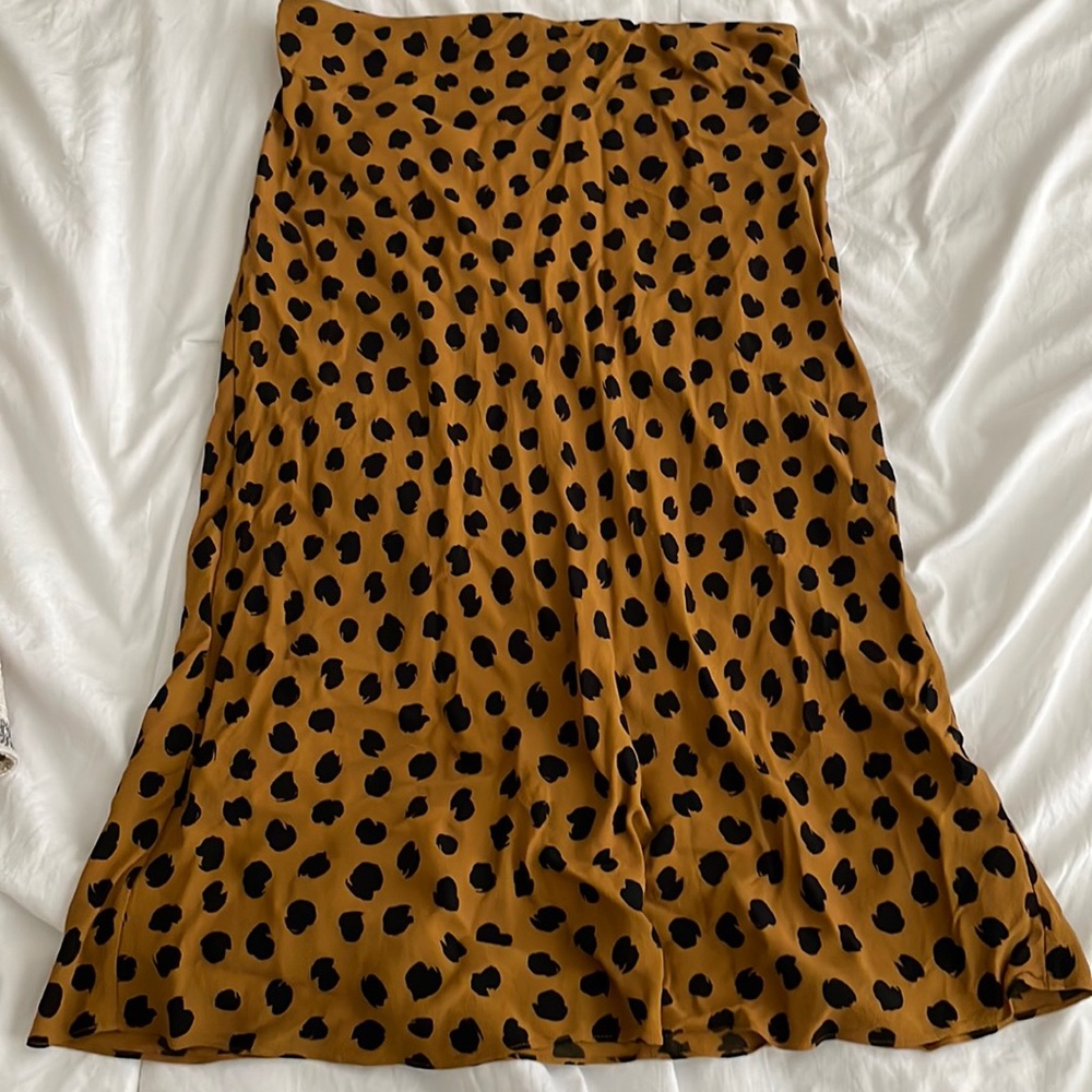 Madewell Painted Spots Midi Slip Skirt
